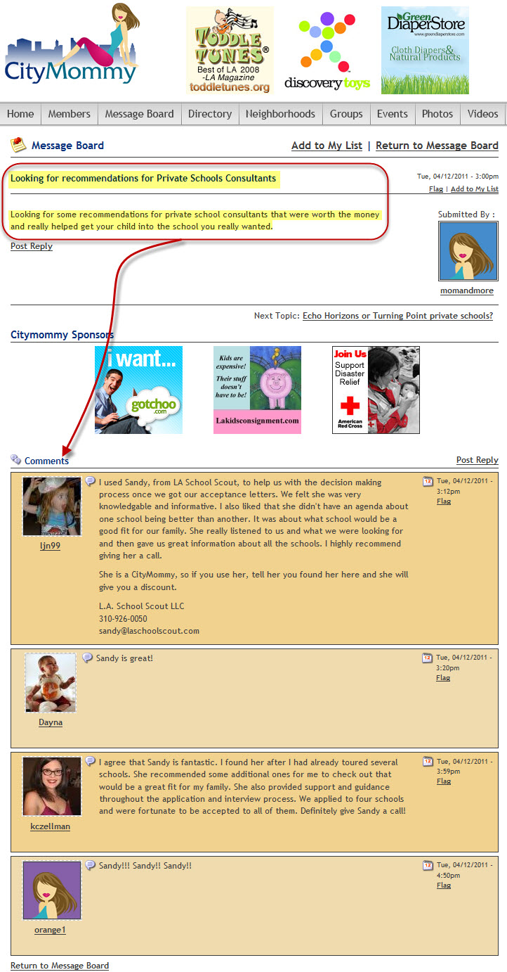 CityMommy testimonials